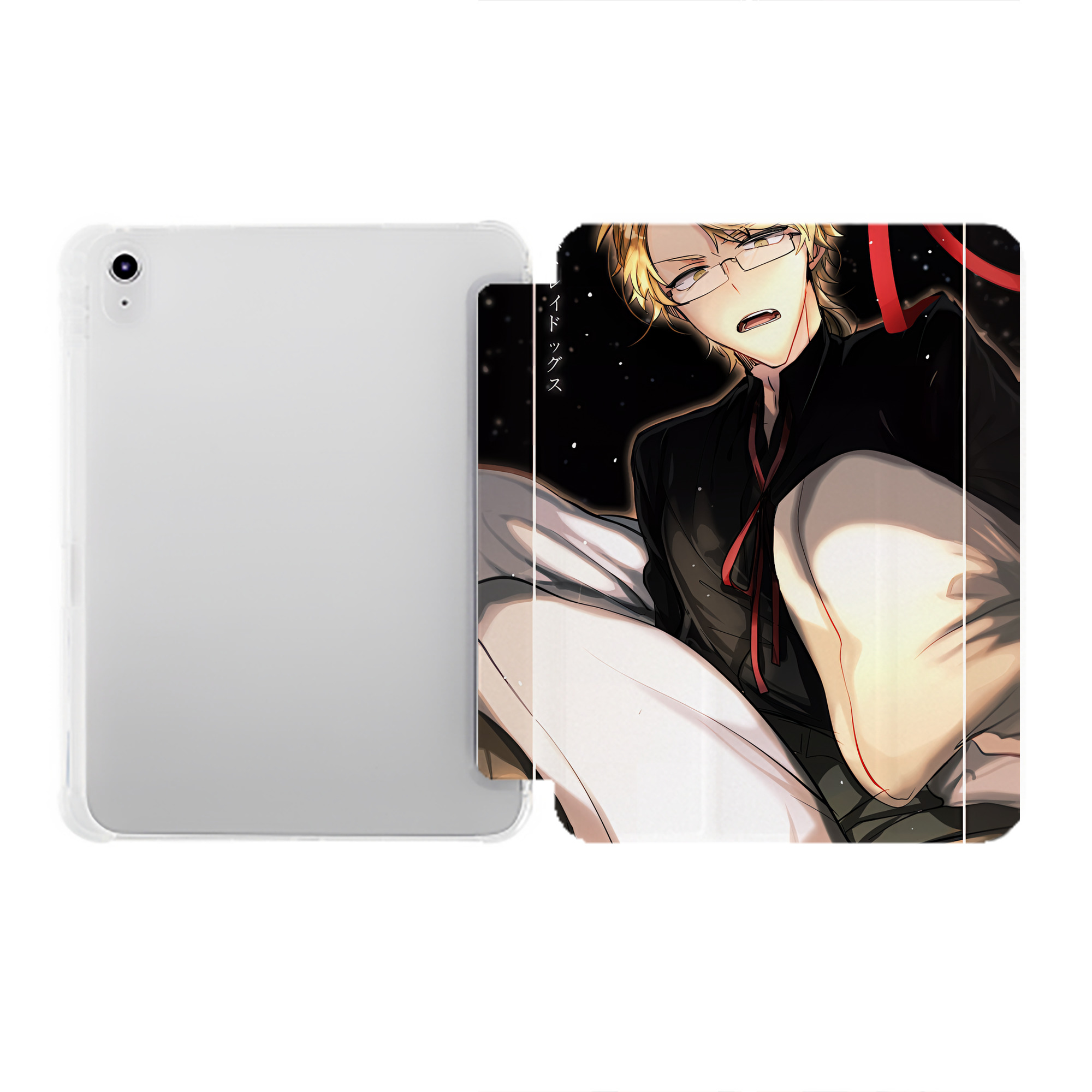 （画像用） 文豪ストレイドッグス Bungo Stray Dogs IPad ケース ペン収納付き 三つ折りスタンド PUレザー×シリコン 対応機種9.5/10.5/10.9インチ
